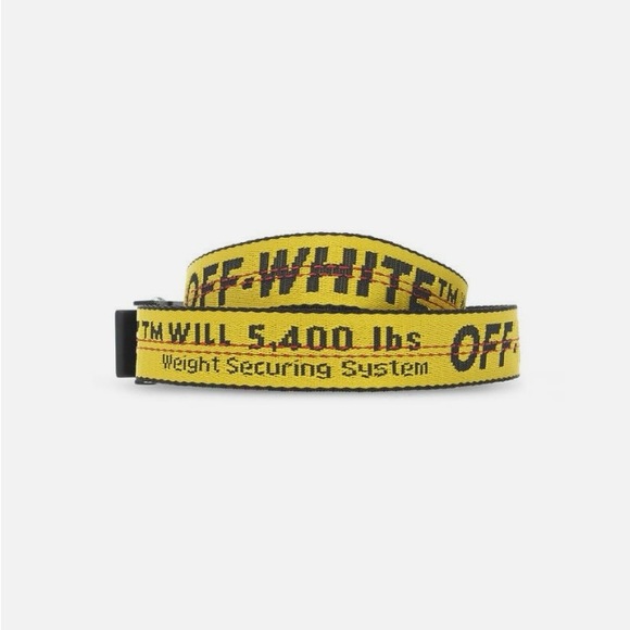 EUC Unisex One Size Off-White Mini Industrial Belt SS19 In Yellow & Black Color - Picture 9 of 14